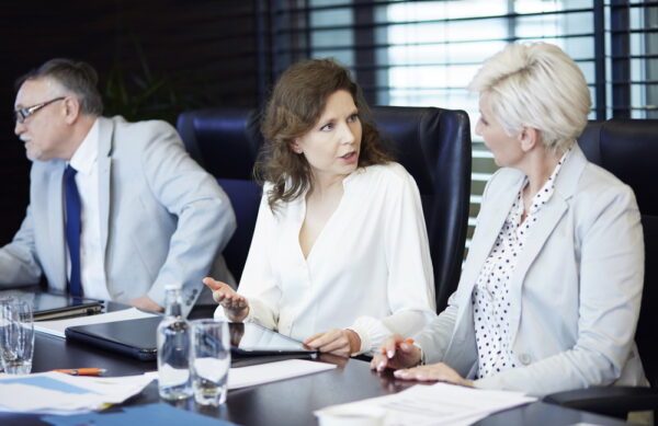 Business women conversating at work